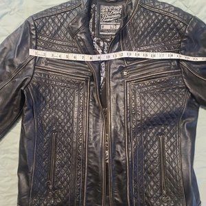 Affliction Limited Edition Leather Jacket, Black Premium